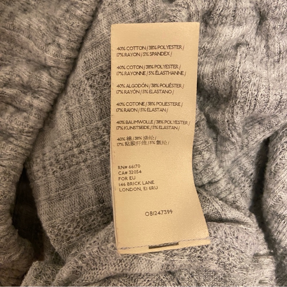Anthropologie Gray Textured Sweatshirt - Picture 7 of 7